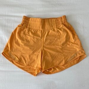 Lululemon Size 2 High waisted Orange Shorts